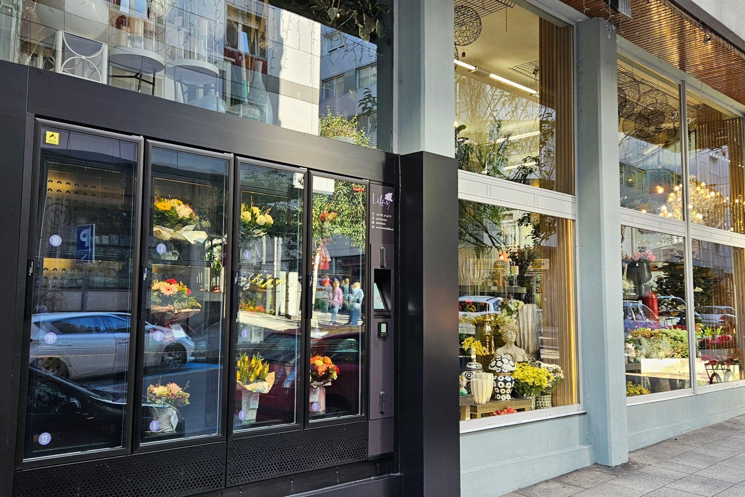 Blumenautomat in Einkaufszentrum