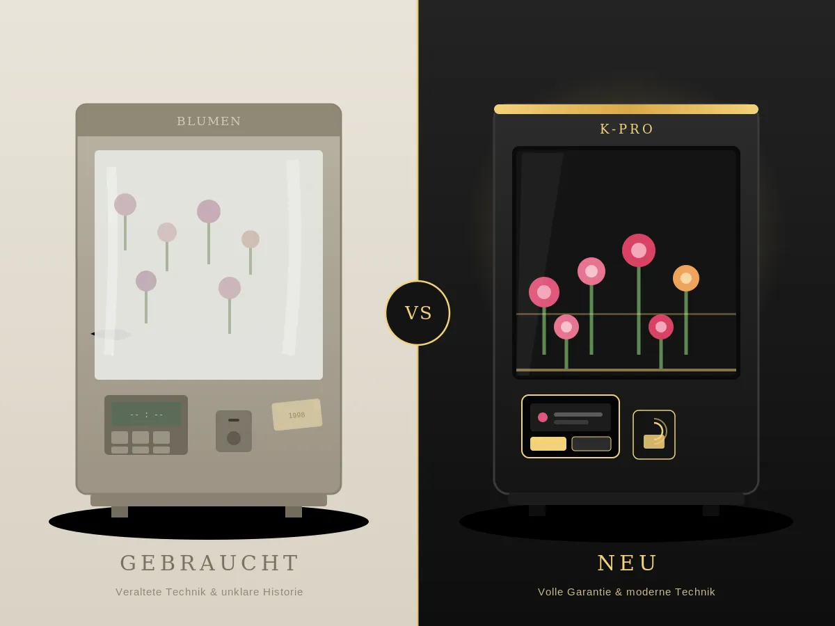 Blumenautomat gebraucht vs. neu: Was die Investition 2026 wirklich kostet