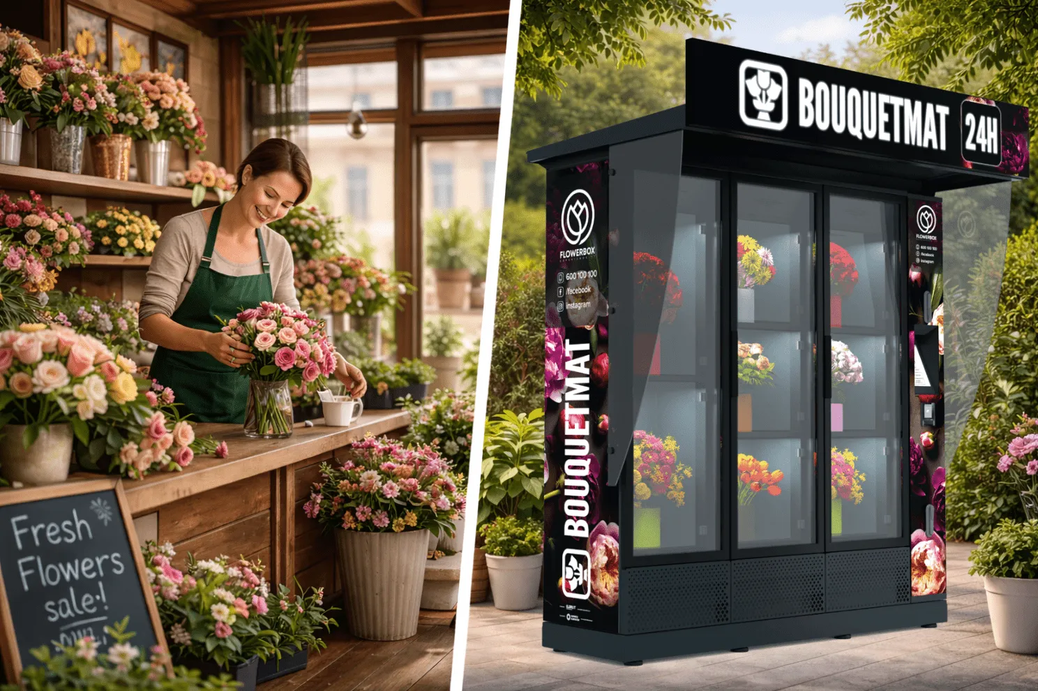 Warum ein Blumenautomat keine Konkurrenz zum Blumenladen ist