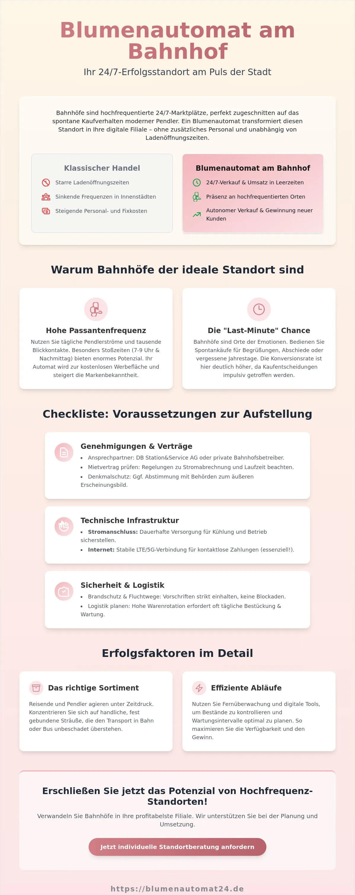 Infografik: Blumenautomat am Bahnhof