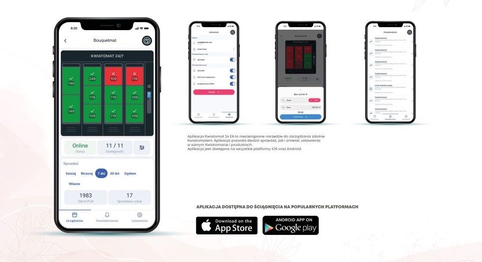 Smarte Technik in Blumenautomaten